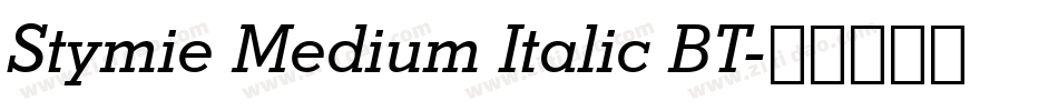 Stymie Medium Italic BT字体转换